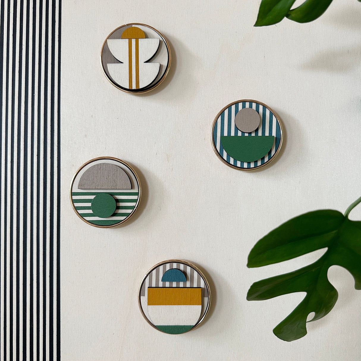 Modern Geometric Fridge Magnet - Set of 6