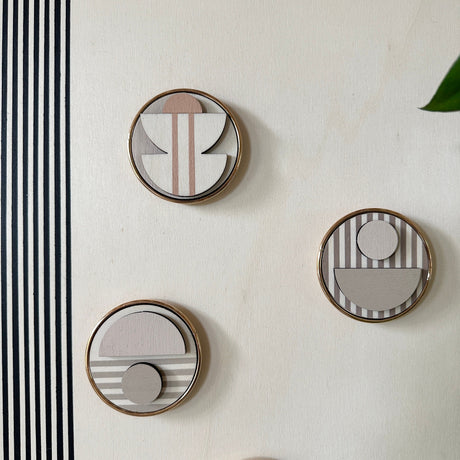Modern Geometric Fridge Magnet - Set of 6