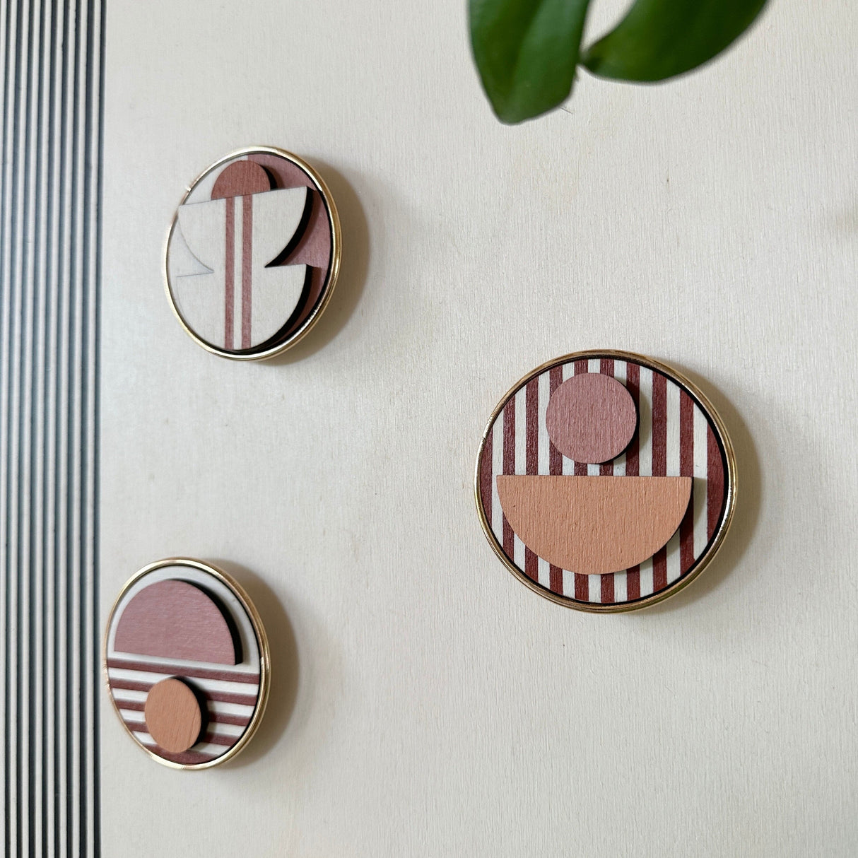 Modern Geometric Fridge Magnets - Set of 6