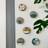 Modern Geometric Fridge Magnet - Set of 6