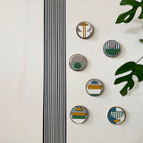 Modern Geometric Fridge Magnet - Set of 6