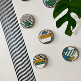 Modern Geometric Fridge Magnet - Set of 6