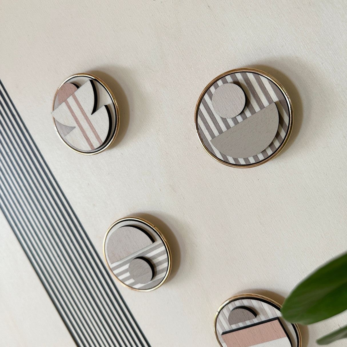 Modern Geometric Fridge Magnet - Set of 6