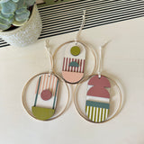 Eclectic Mini Mid‑Century Wall Art | Wooden Wall Decoration