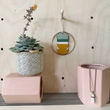 Small Geometric Wall Hanging | Mini Wooden Decoration