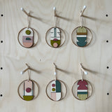 Eclectic Mini Mid‑Century Wall Art | Wooden Wall Decoration