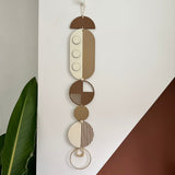 Brown Geometric Wall Art | Minimal Centrepiece Decor