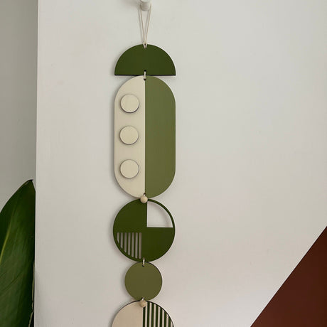 Green Geometric Modern Wall Art