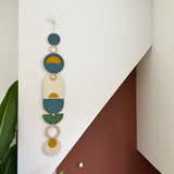Modern Geometric Wood Wall Art | Slim Centrepiece Decor