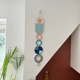 Bright Geometric Rainbow Wood Wall Art