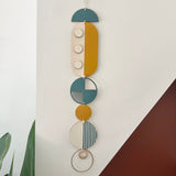 Mustard Geometric Wood Wall Art