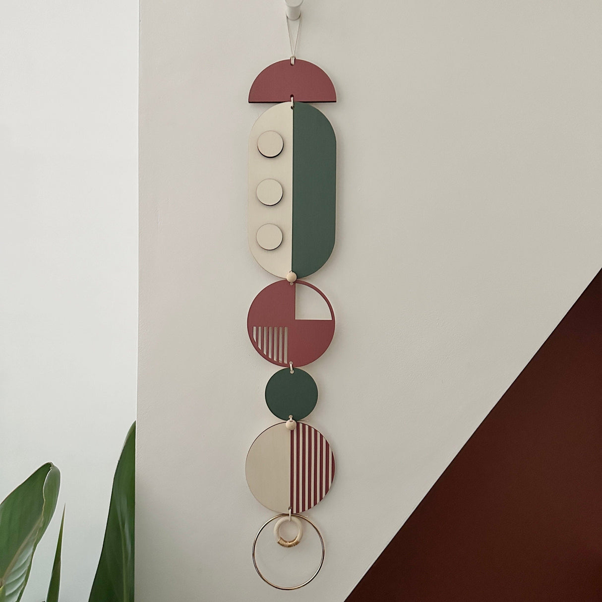 Modern Retro Geometric Wall Art | Wood Centrepiece Decor
