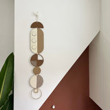 Brown Geometric Wall Art | Minimal Centrepiece Decor