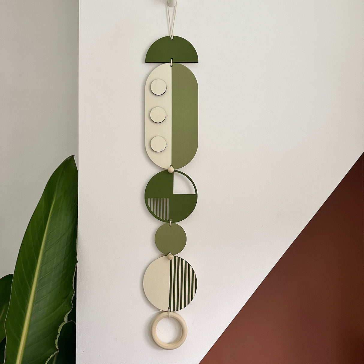 Green Geometric Modern Wall Art