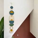 Modern Geometric Wood Wall Art | Slim Centrepiece Decor