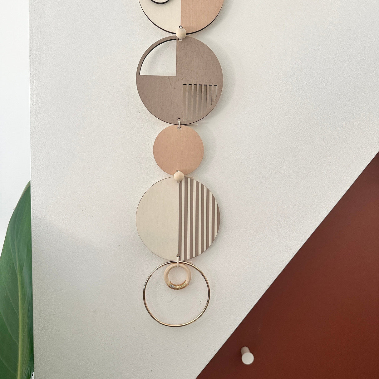 Neutral Modern Geometric Wall Art | Pink Minimal Home Decor