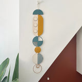 Mustard Geometric Wood Wall Art