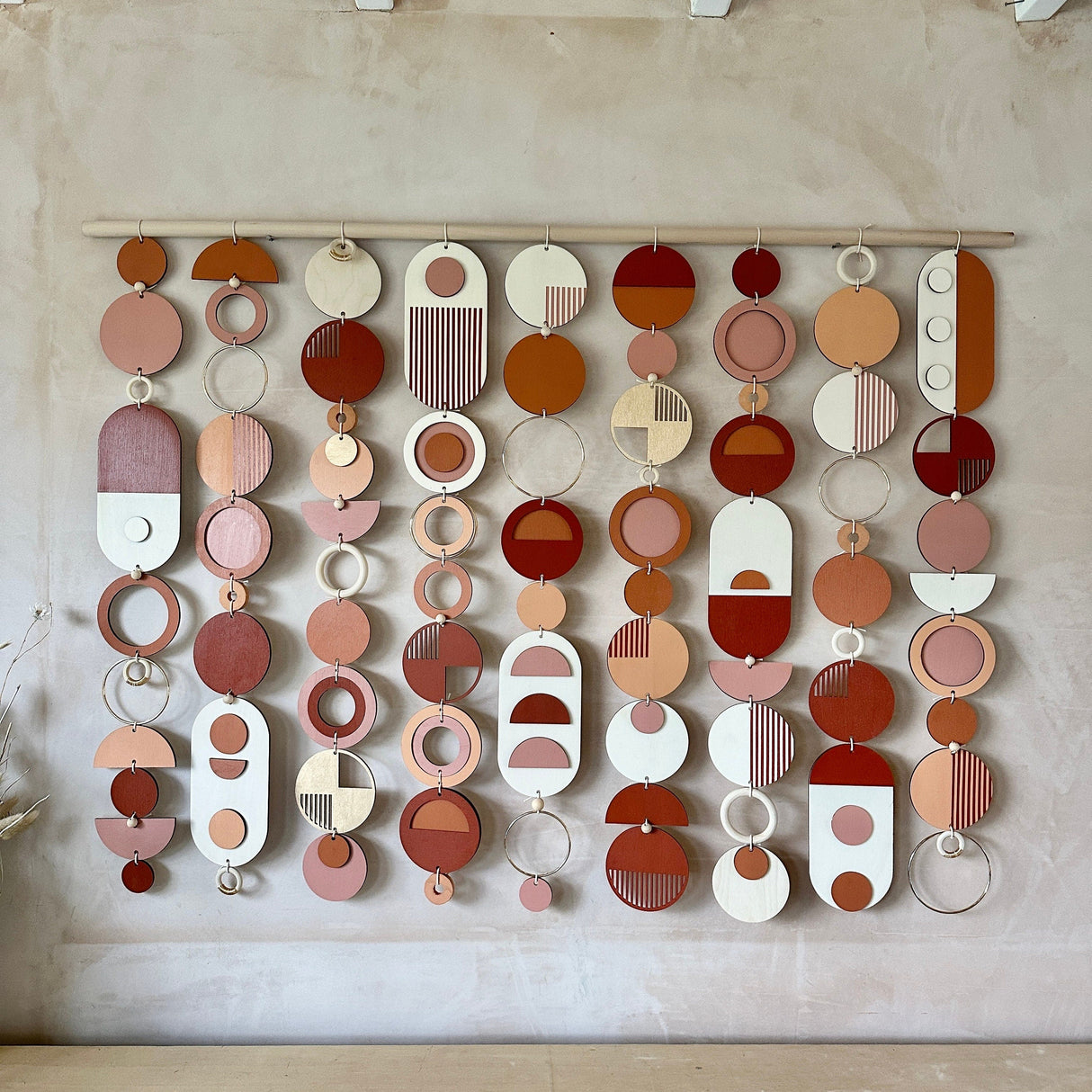 Rich Modern Wood Wall Art | Large Centrepiece Wall Hanging Decor