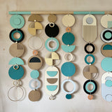 Beachy Modern Geometric Wood Wall Art