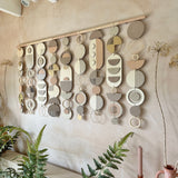 Beachy Modern Geometric Wood Wall Art