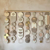 Beachy Modern Geometric Wood Wall Art