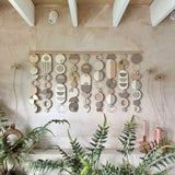 Beachy Modern Geometric Wood Wall Art