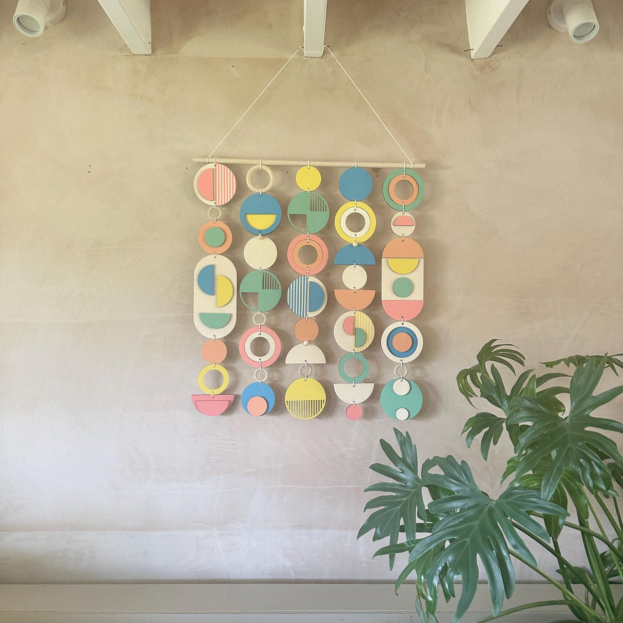 Living Room Wall Decor/Sculpture - Colourful Geometric Decor