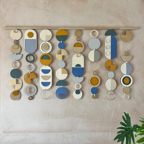 Large Abstract Wood Wall Art – Wooden Hanging Décor