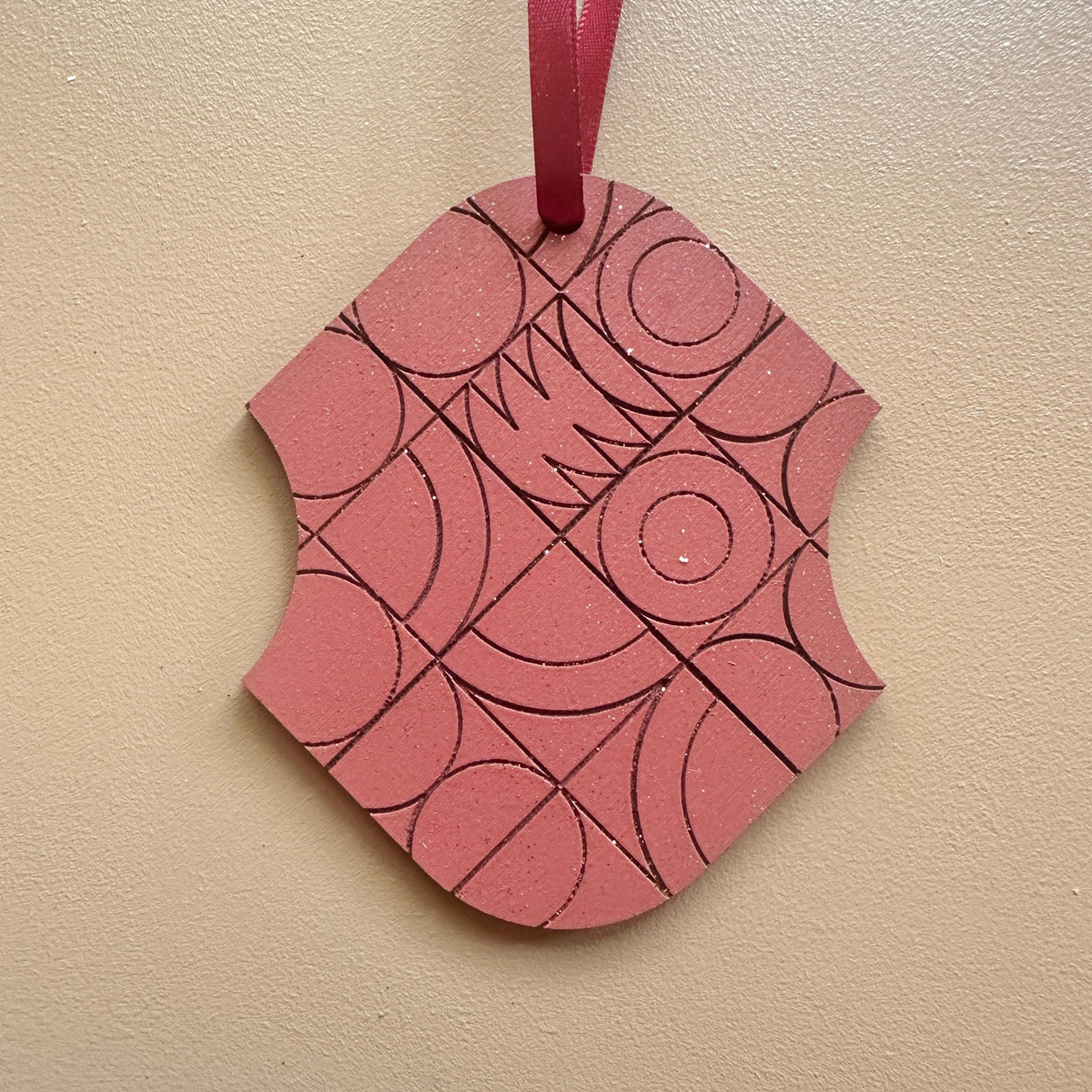 Copper Christmas Decoration Ornament Set - 19cm (7.4”) long x 8.5cm 3.3" wide