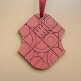 Copper Christmas Decoration Ornament Set - 19cm (7.4”) long x 8.5cm 3.3" wide