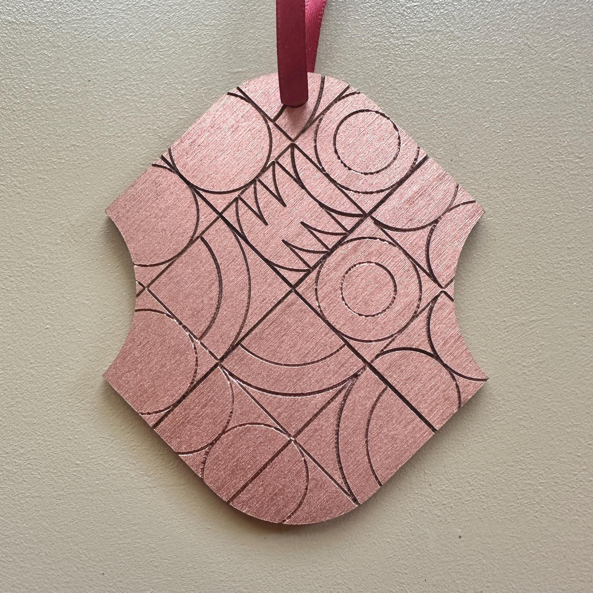 Copper Christmas Decoration Ornament Set - 19cm (7.4”) long x 8.5cm 3.3" wide