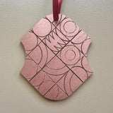 Copper Christmas Decoration Ornament Set - 19cm (7.4”) long x 8.5cm 3.3" wide