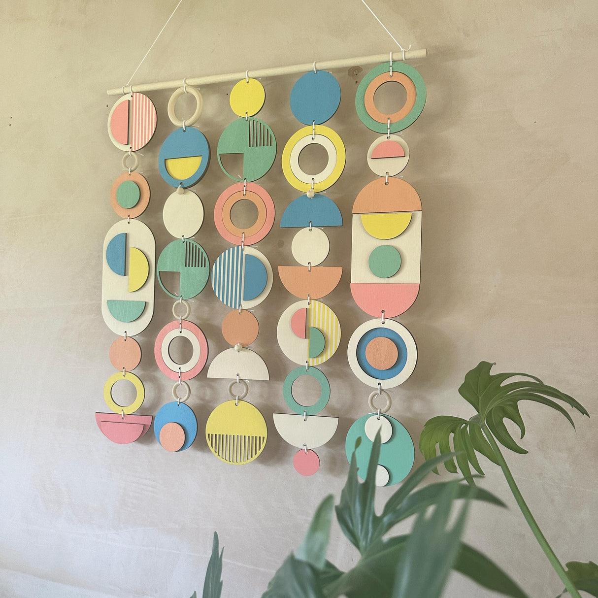 Living Room Wall Decor/Sculpture - Colourful Geometric Decor