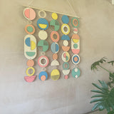 Living Room Wall Decor/Sculpture - Colourful Geometric Decor