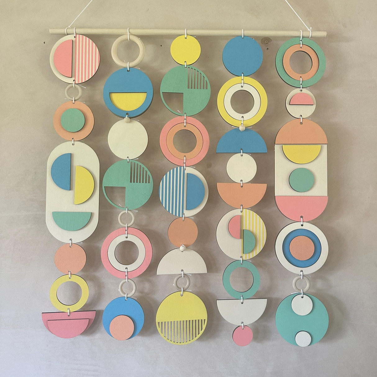 Living Room Wall Decor/Sculpture - Colourful Geometric Decor