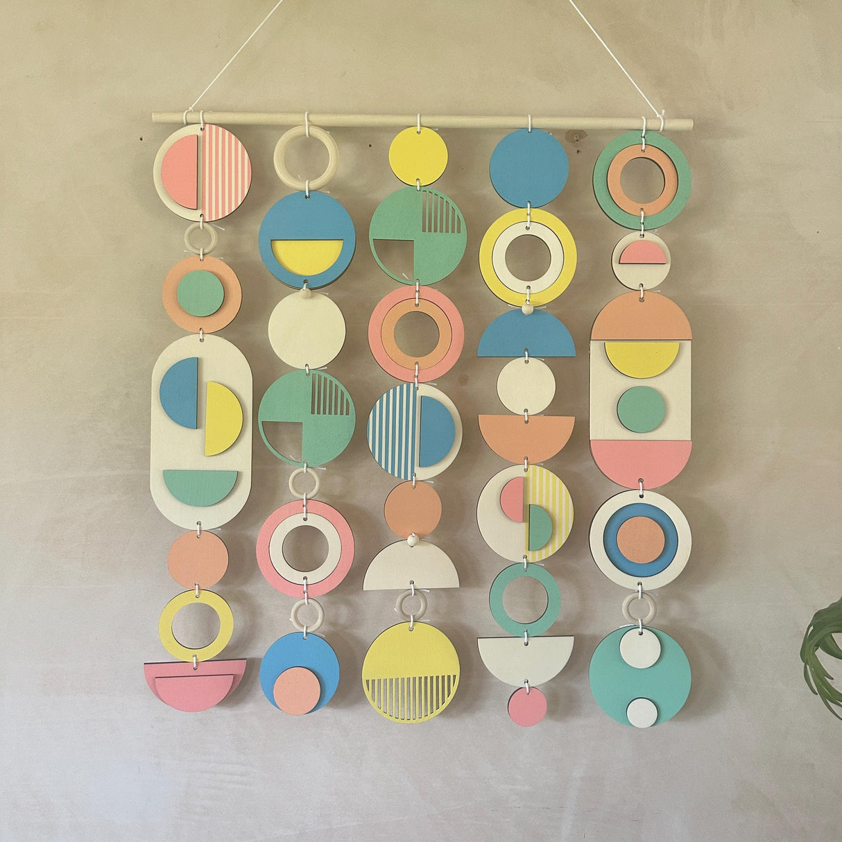 Living Room Wall Decor/Sculpture - Colourful Geometric Decor