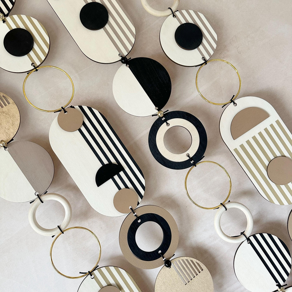 Long Geometric Wall Art – Modern Hanging Art Statement