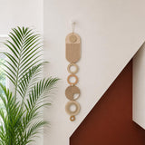 Modern Geometric Wood Wall Art | Slim Centrepiece Tapestry Decor