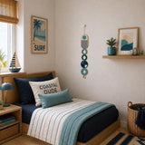 Modern Geometric Wood Wall Art | Slim Centrepiece Tapestry Decor