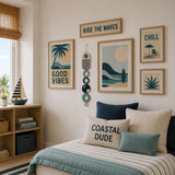 Modern Geometric Wood Wall Art | Slim Centrepiece Tapestry Decor