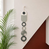 Modern Geometric Wood Wall Art | Slim Centrepiece Tapestry Decor