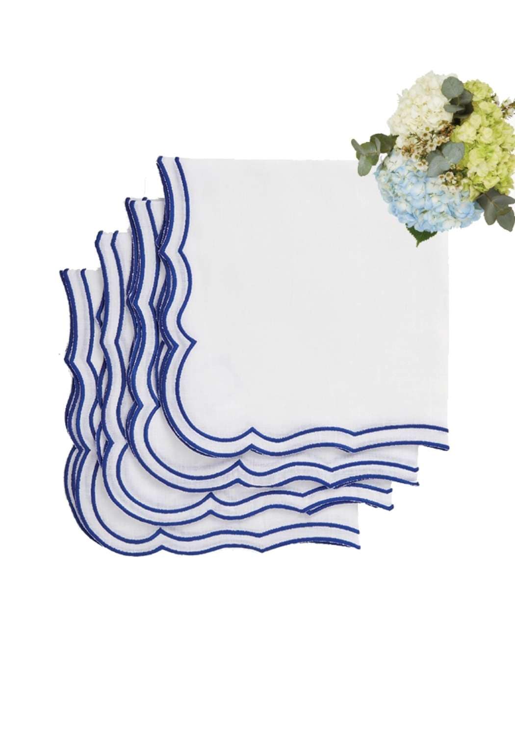 Casa by Josephine Jenno Blue White Napkins - Set of 4