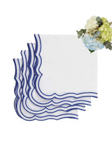 Casa by Josephine Jenno Blue White Napkins - Set of 4
