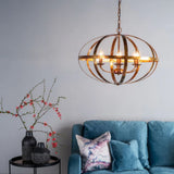 Pagazzi Inga 6 Light Petrol Copper Pendant Ceiling Light