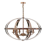 Pagazzi Inga 6 Light Petrol Copper Pendant Ceiling Light
