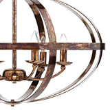 Pagazzi Inga 6 Light Petrol Copper Pendant Ceiling Light