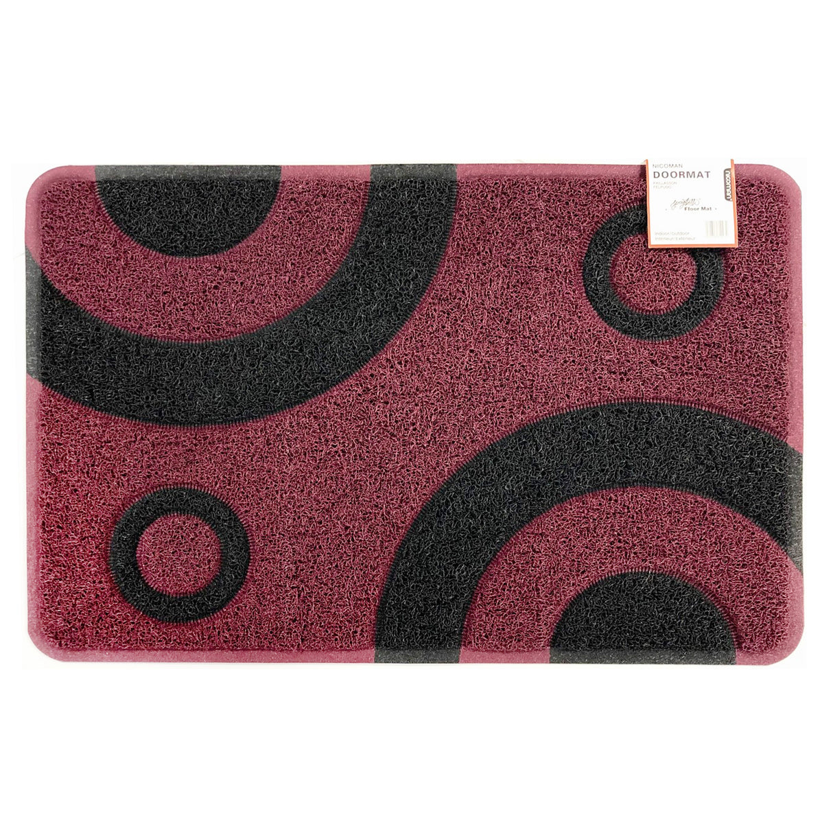 Nicoman Geo Circle Spaghetti Doormat - 90x60cm