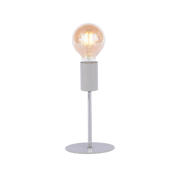 Pagazzi Innes Polished Chrome and Grey Table Lamp