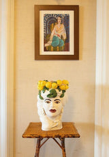 Casa by Josephine Jenno Italian Woman Lemons Vase Moro Head