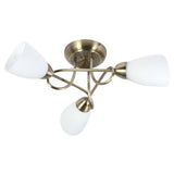 Pagazzi Jaco 3-Light Semi-Flush Antique Brass Ceiling Light
